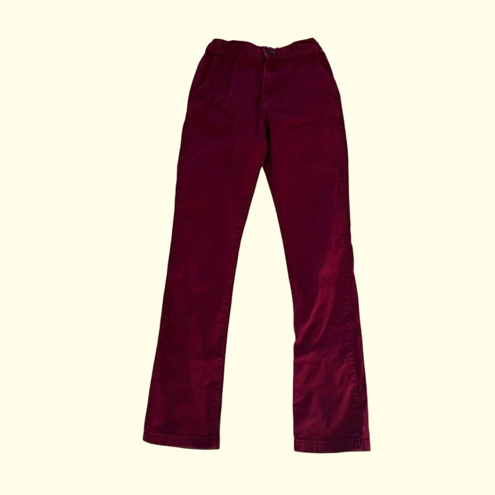 The Children’s Place Boys Uniform Stretch Skinny Chino Pants Burgundy Slim 16